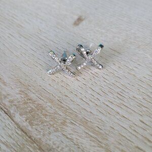 Kendra Scott Sasha Bow Stud Earrings In Silver